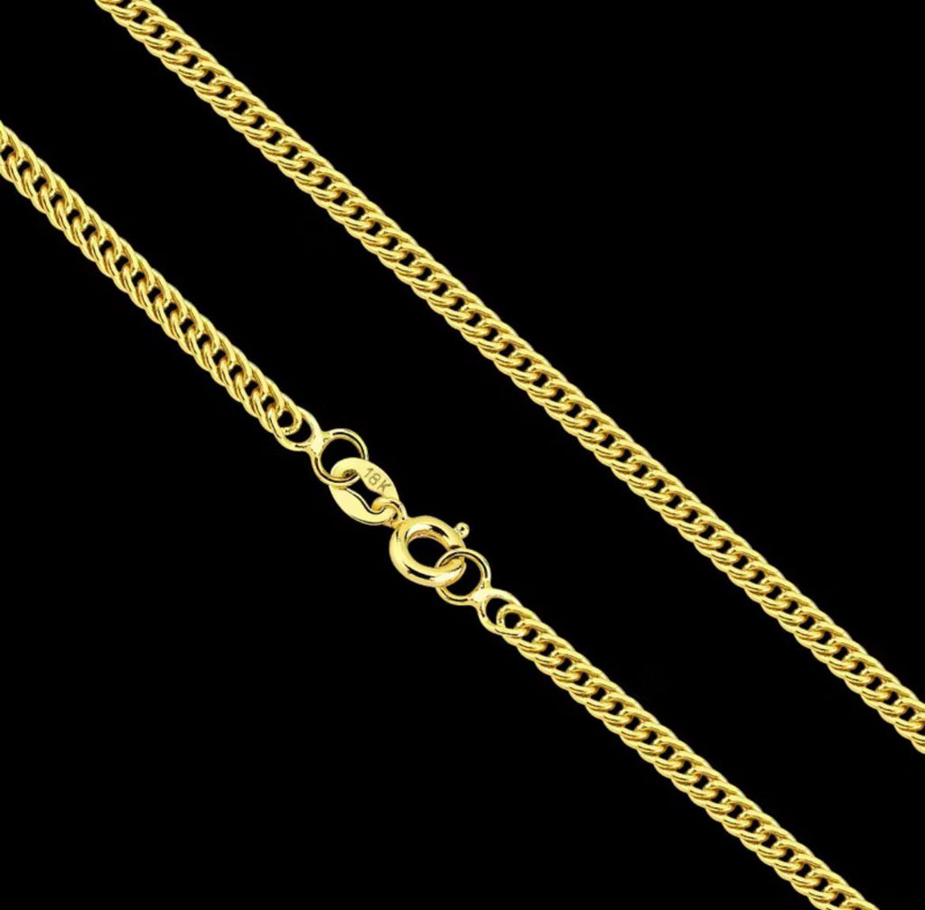 Corrente Grumet dupla lacraia + Pingente cruz detalhada