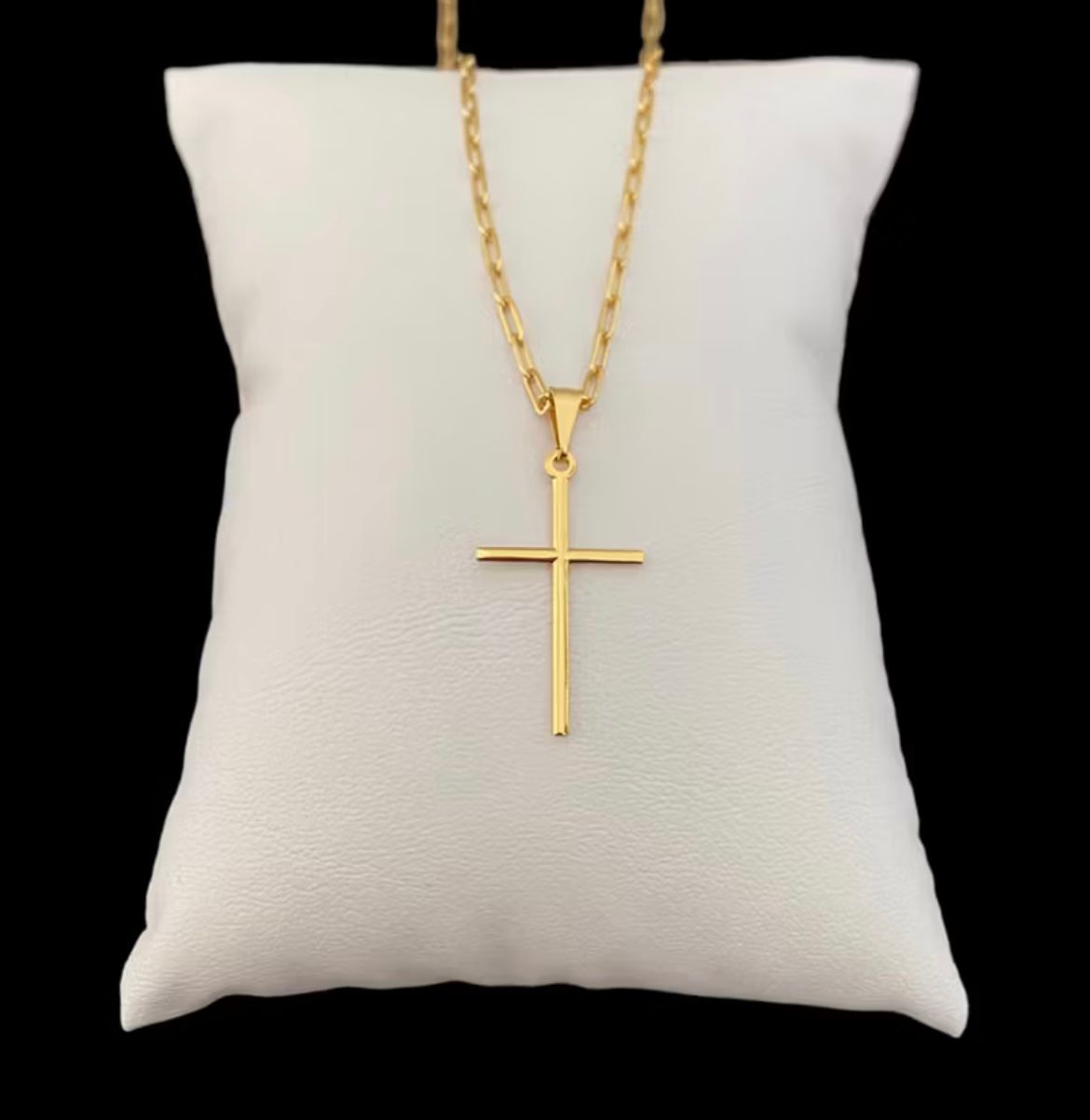 Cordão Cartier + Pingente cruz palito