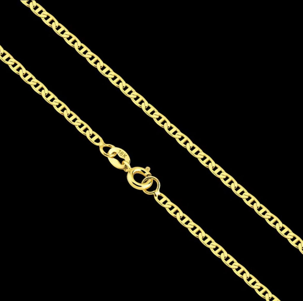 Corrente Piastrini + Pingente Cruz