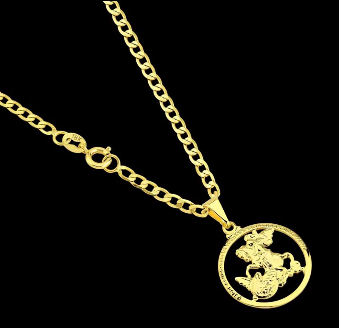 Corrente Grumet + Pingente de São Jorge