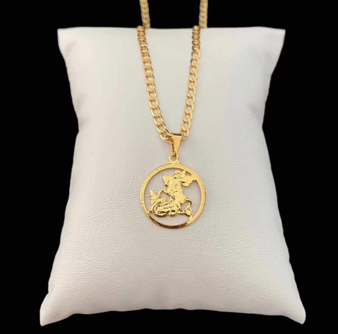 Corrente Grumet + Pingente de São Jorge