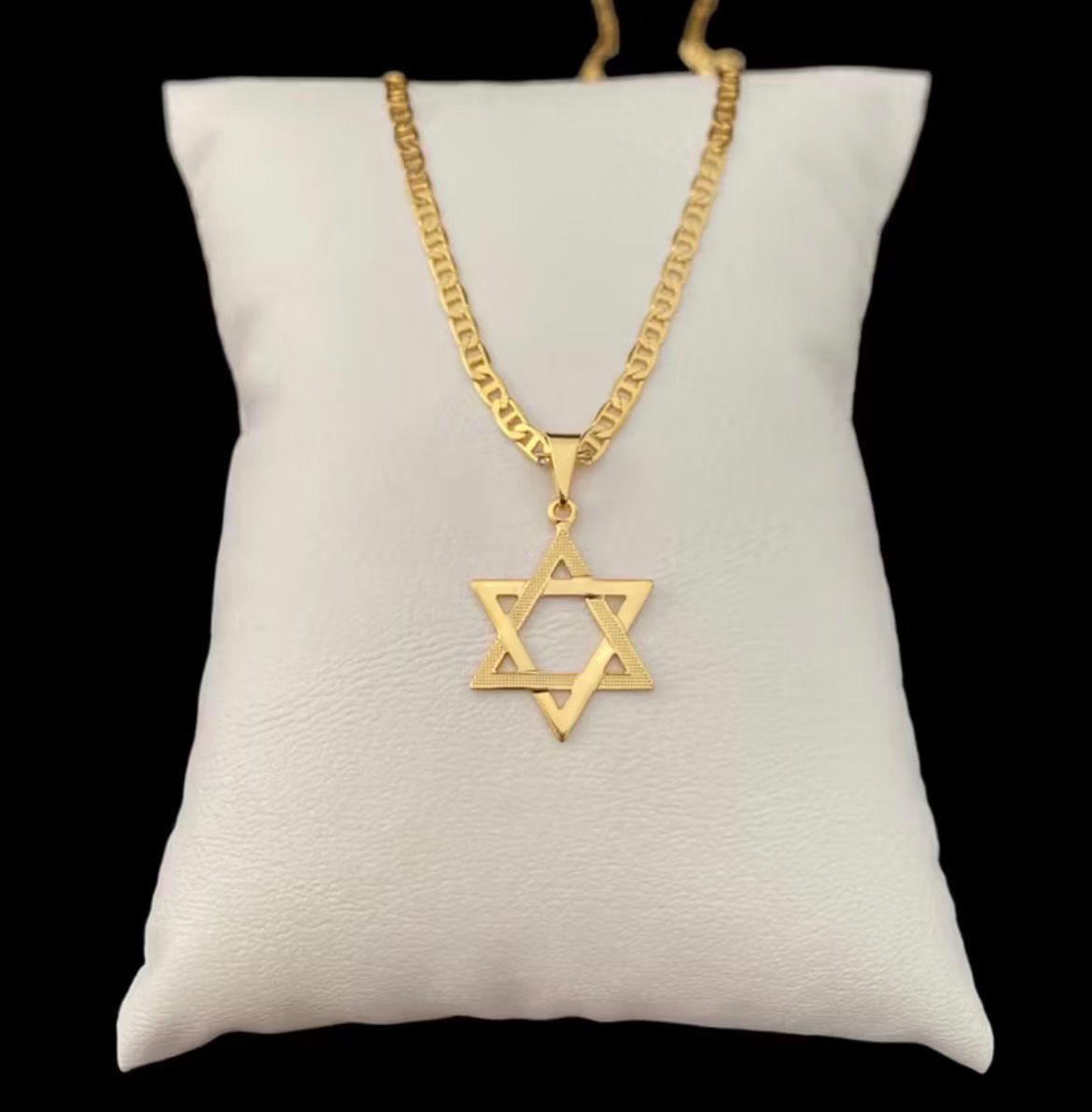 Corrente Grumet + Pingente Estrela de Davi